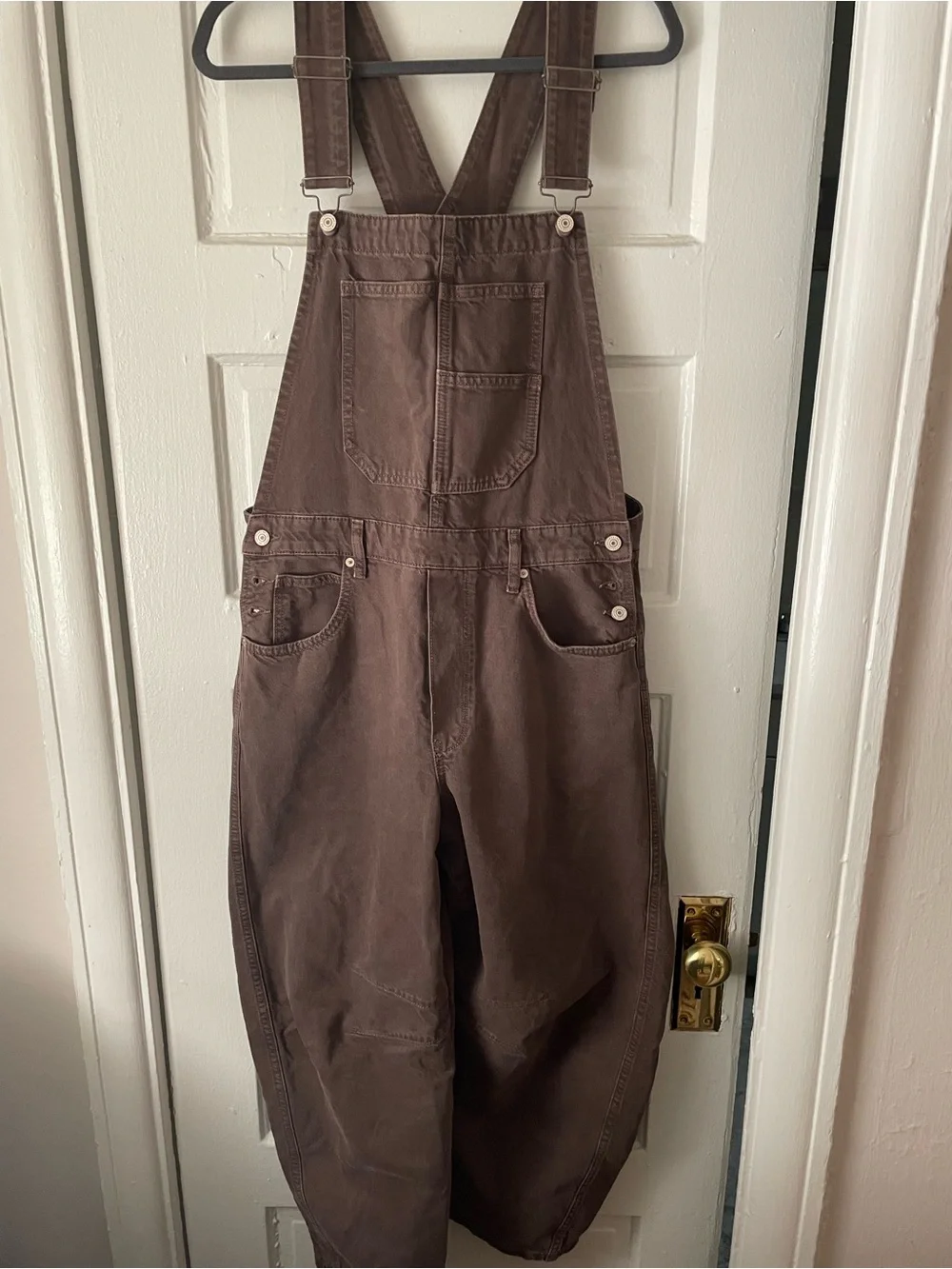 We The Free Good Luck Barrel Overalls Chocolate Mousse